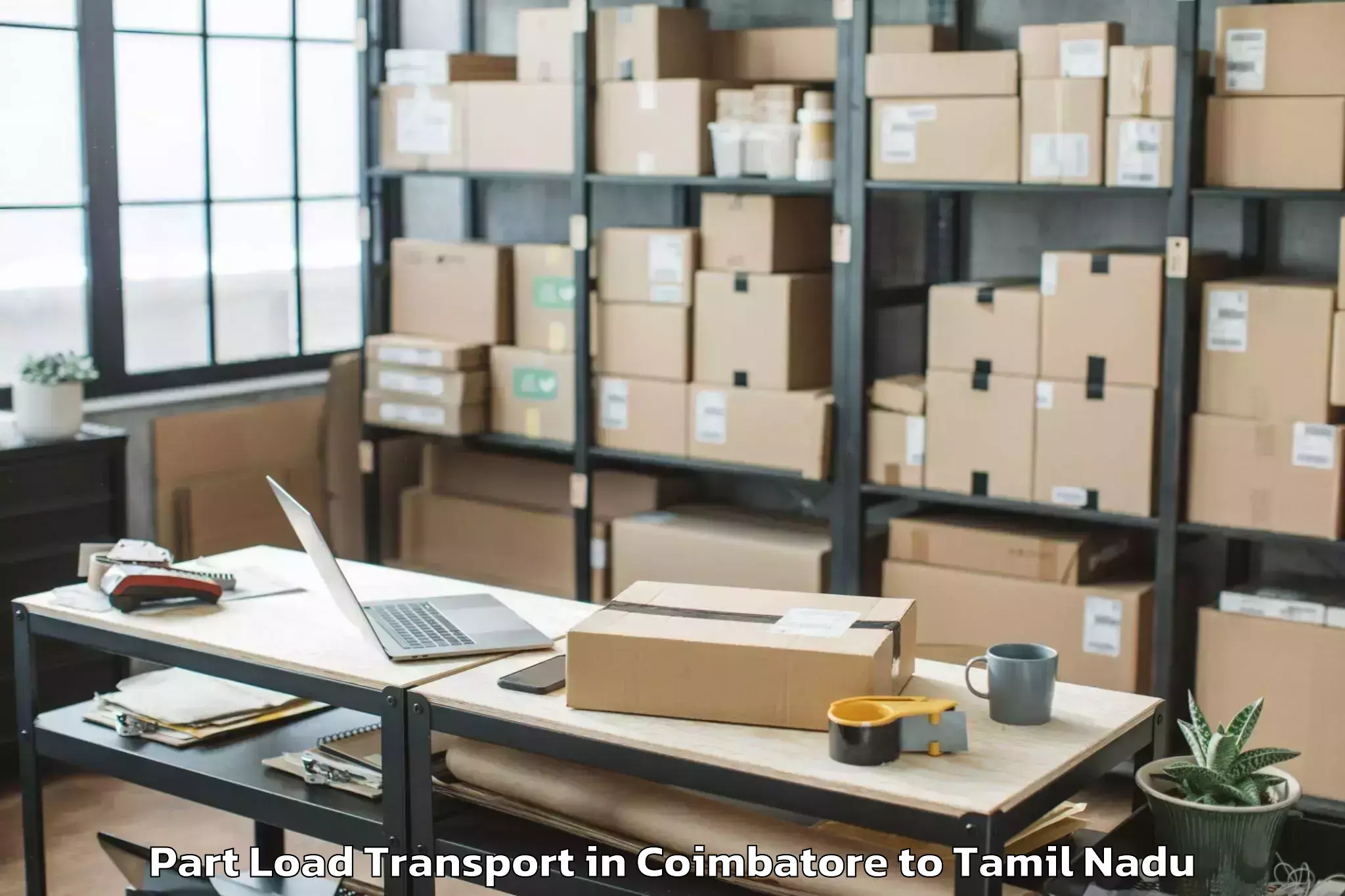 Affordable Coimbatore to Karaikkudi Part Load Transport